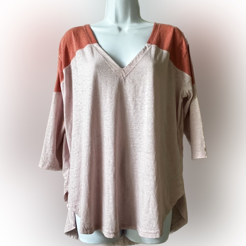 We the Free People Oversized v-neck t-shirt tunic top XS adorable!! 💕